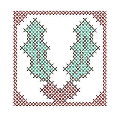 Matriz de matriz Matriz De Bordado Ponto Cruz De Natal Azevinho